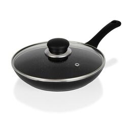 Simply Home Black Marble Covered Saute Pan