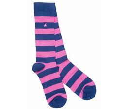 Swole Panda - Rich Pink Striped Socks 7-11