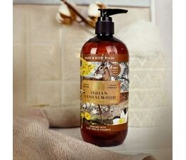 English Soap Company - Anniversary Collection Indian Sandalwood Hand & Body Wash 500ml