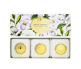 English Soap Company - Gift Boxed Soaps White Jasmine &amp; Sandalwood 3 x 100g