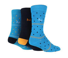 Pringle - Bamboo Blue Stripes/Spot Socks 3 Pack