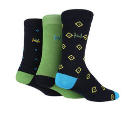 Pringle - Bamboo Navy Diamond Socks 3 Pack
