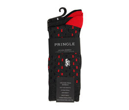Pringle - Jacquard Charcoal Spot Socks 3 Pack