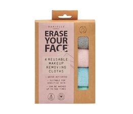 Erase Your Face - Makeup Removing Cloths 4 Pack Pastel