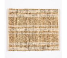 Esselle - Tay Seagrass/ Cotton Table Placemat 35x45cm Cream Colour, Set of 2