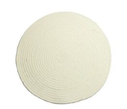 Esselle - Tweed Round Cotton Placemat 38cm Cream Colour, Set of 2