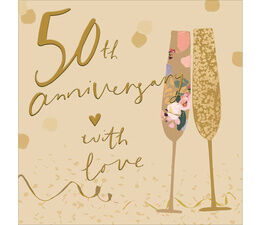 50th Anniversary Champagne Flutes