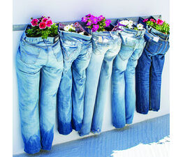 Floral Jeans In Santorini