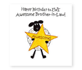 Hey Ewe Awesome BrotherInLaw Birthday Card