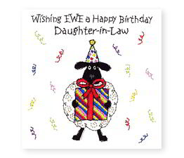Hey Ewe Present Happy Birthday DaughterInLaw Birthday Card