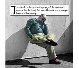 Man Asleep Agains A Wall