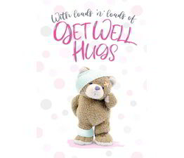 Teddy With Arm In Sling With Text