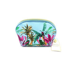 Danielle - Botanical Palm Blue Small Oyster Bag