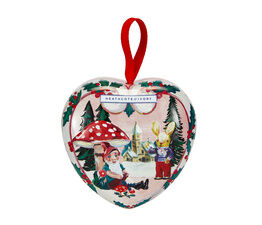 Heathcote & Ivory Nathalie Lete Christmas Scented Soap in Heart Shaped Tin