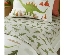 Bedlam - Dino -  25cm Fitted Bed Sheet - Green
