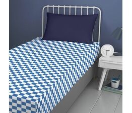 Bedlam - On The Move - Easy Care 25cm Fitted Bed Sheet - Blue