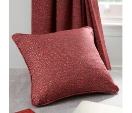 Dreams & Drapes Curtains - Pembrey - Textured Cushion Cover - 43 x 43cm in Red