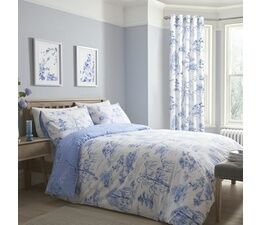 Dreams & Drapes Design - Oriental Garden - Easy Care Duvet Cover Set - Blue