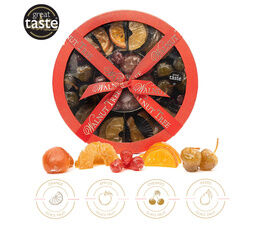 Walnut Tree - Seven Section Gift Box of Assorted Glace Fruit 600g