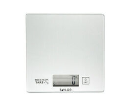 Taylor Pro Compact Digital Kitchen Scales with Touchless Tare - Silver