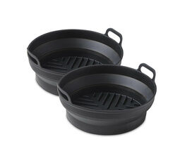 Tower Round Foldable Silicone Air Fryer Trays (Pack of 2)