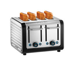 Dualit - Architect Toaster - 4 Slot - Black & Brushed Stainless Steel