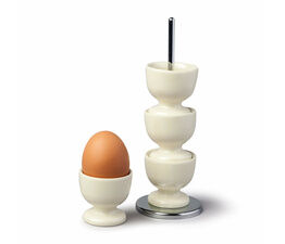 Zeal - Melamine Stacking Egg Cups on Stand - Cream