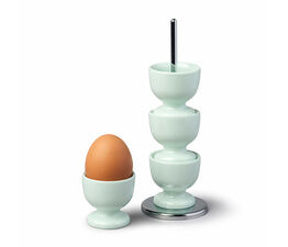 Zeal - Melamine Stacking Egg Cups on Stand - Sage Green