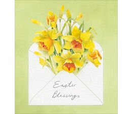 Easter Card - Daffodils In Envelope