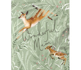 Mothers Day Card - Deers Jumping