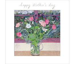 Mothers Day Card - Glass Jug Of Flowers
