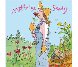 Mothers Day Card - Lady Sniffing The Flowers