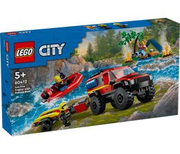LEGO City Fire - 4x4 Fire Truck with Rescue Boat