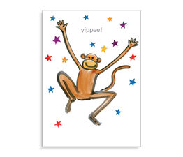 Leaping Monkey With Stars