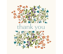 Thank You Note Card - Floral Branches