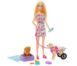 Barbie Walk & Wheel Barbie & Pets Playset