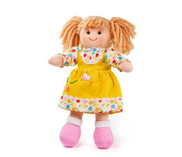 Bigjigs - Daisy Doll Blonde Hair and Yellow Dress