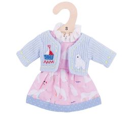 Bigjigs - Polar Bear Pink Dress Small