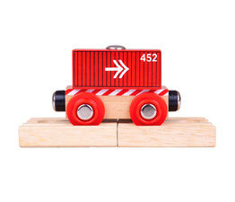 Bigjigs - Red Container Wagon