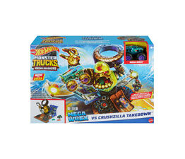 Hot Wheels Monster Trucks Arena: Mega Wrex vs. Gorzilla Takedown Playset