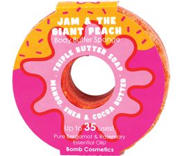 Bomb Cosmetics - Jam &amp; The Giant Peach Donut Body Buffer Sponge