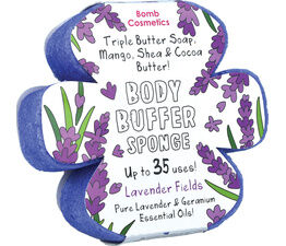 Bomb Cosmetics - Lavender Fields Body Buffer Shower Sponge Soap