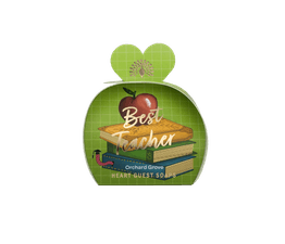English Soap Company - Best Teacher Orchard Grove Luxury Heart Guest Soap 3 x 20g