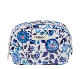 Cath Kidston - Navy Carnation Make Up Bag with Mirror