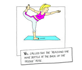 Val Doing Yoga Pose