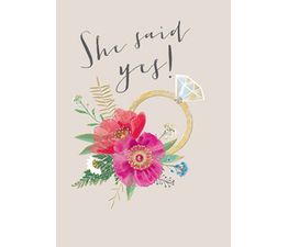 Wild Flower - Engagement She Said Yes Ring