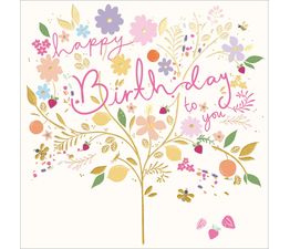 Tree Full Of Flowers And Fruits