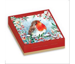Winter Robins Box of 10 Christmas Cards