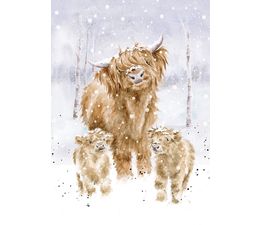 Wrendale Designs - A Highland Christmas Highland Cow A6 Notebook