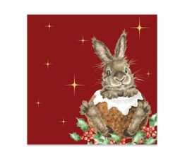 Wrendale Designs - Merry Little Christmas Rabbit Lunch Napkin